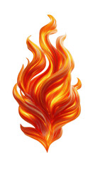 Wall Mural - abstract flame design with bright orange and red swirling patterns