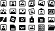 © marjanmia - Collection of various image and media related icons in black and white