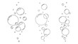 © Alyona - Bubbles fizzy doodle sketch hand drawn set. Line shampoo bubbles, champagne gas linear, air. Water balls. sparkles.