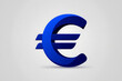 © MDHASIBULHASAN - Modern blue 3d euro symbol currency sign on a light gray background