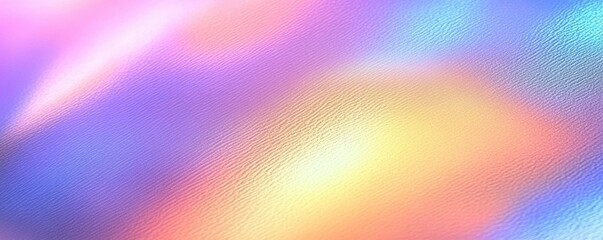 Wall Mural - a close-up of a textured surface with a smooth, iridescent gradient blending purple, pink, blue, and