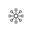 © JJMS - Abstract network diagram with central node and radiating connections