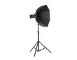 © Wawan - Professional studio lighting equipment featuring a large light modifier on a sturdy stand.