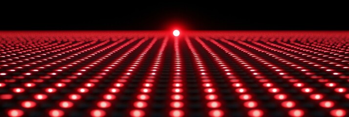 futuristic red led light array with depth effect for technology and innovation