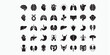 © Sidvec - A collection of black and white anatomical organ icons displayed in a grid pattern on a white background