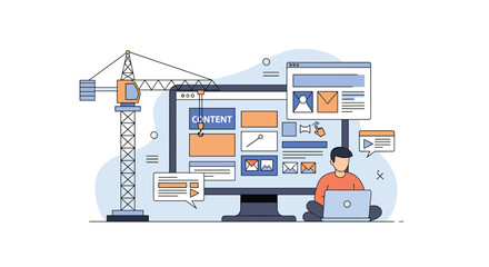 digital content creation process website development building blocks layout design user interface bu