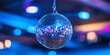 © No PEOPLe - vibrant blue disco ball in a nightclub with colorful lights