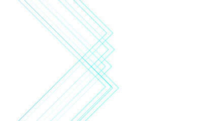 Canvas Print - minimalist abstract background with overlapping, transparent, aqua blue linear arrow shapes. angular