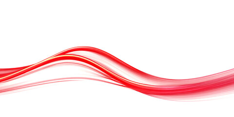 Canvas Print - abstract neon wave on transparent background. red glowing wavy line. design element. energy. movemen