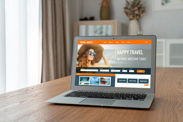 Wall Mural - online travel agency website for modish search and travel planning offers deal and package for fligh