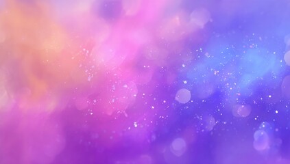 Wall Mural - the background features an ethereal starry glow with a soft pink to blue gradient, accompanied by de