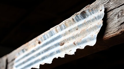Wall Mural - close-up of textured metal sheet with rustic wood background