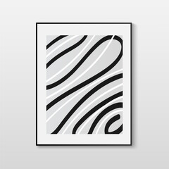 Wall Mural - Abstract wall arts collection. Black modern frame. Art design for poster, print, cover, wallpaper, home decoration. Vector illustration.