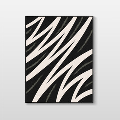 Wall Mural - Abstract wall arts collection. Black modern frame. Art design for poster, print, cover, wallpaper, home decoration. Vector illustration.