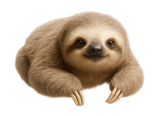Wall Mural - pygmy three-toed sloth with smaller size and lighter fur coloration