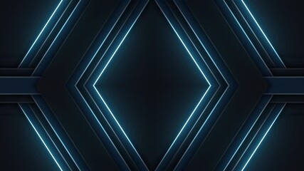 Wall Mural - This stock motion graphic video of Abstract Dark Blue Geometric Background with gentle overlapping curves on seamless loops