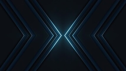 Wall Mural - This stock motion graphic video of Abstract Dark Blue Geometric Background with gentle overlapping curves on seamless loops