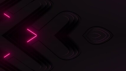 Wall Mural - This stock motion graphic video of Neon Pink Curve Flow Loop with gentle overlapping curves on seamless loops