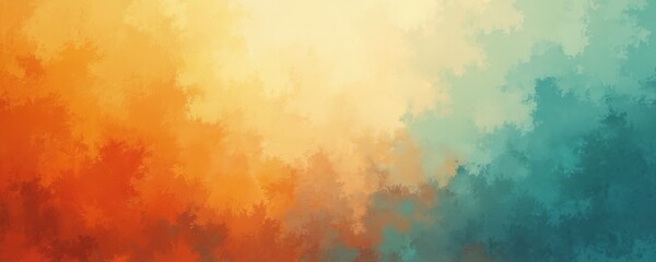 Wall Mural - abstract colorful background with grainy texture. gradient orange, teal, beige, yellow noisy colors 