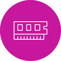 Ram Vector Line Pink Circle Icon Design