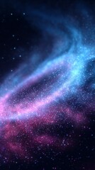 Wall Mural - Cosmic Nebula with Blue Purple and Pink Glitter Swirls