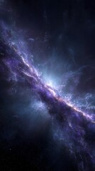 Wall Mural - Purple and Blue Cosmic Nebula in Dark Space