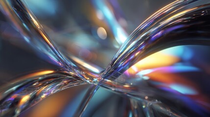 Wall Mural - Abstract Colorful Intertwined Glowing Lines Background