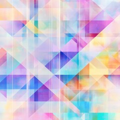 Wall Mural - Abstract Geometric Pastel Triangle Pattern