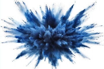 Wall Mural - Blue Powder Explosion Abstract Background