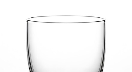 Empty transparent glass and water glass isolated on white background for drink or beverage display