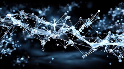 Abstract network of interconnected particles