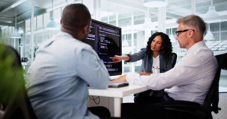 Black Software Engineer Debugs Code