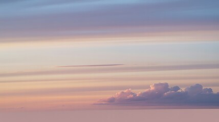 Wall Mural - pastel sky with wispy clouds at sunset pink