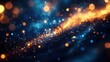 © BirD - Abstract Energetic Blue Orange Bokeh and Particle Background abstract background bokeh blue orange