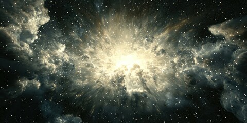 Wall Mural - a majestic view of an interstellar cloud formation, filled with cosmic dust and light