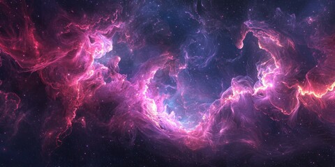 Wall Mural - a mesmerizing scene of giant luminescent jellyfish drifting through the galaxy.