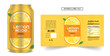 © doodles - Lemon juice label design, lemon soft drink can label design. Soda can vector Energy drink label packaging design. Fruit juice bottle label template product packaging design