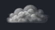 © Aylena - Stippled cloud formation graphic illustration with dark background, ethereal atmosphere