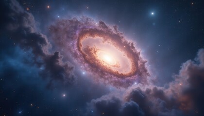 Wall Mural - majestic galaxy filled with cosmic dust and stars in space