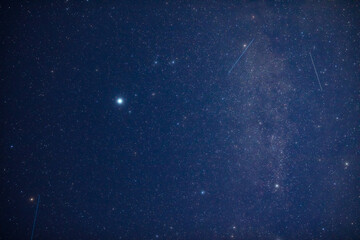Wall Mural - milky way stars and constellations with a galaxy background.