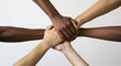 © Item.io - A diverse group of hands clasped together in a display of unity and teamwork.