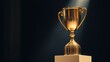 © Jane - Glistening gold trophy under spotlight, symbolizing achievement and excellence In terms of sporting events,Concepts of Sporting Achievement