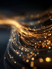 Wall Mural - illuminating pathways: a stunningly rendered image showcasing a dynamic, flowing network of shimmeri
