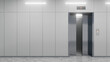 © MIKHAIL - Open elevator is waiting on the first floor of a modern office building, inviting passengers to step inside and ascend to their desired destination