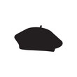 © Safi - Black french beret hat silhouette vector illustration design on white background