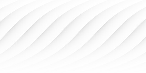 Wall Mural - Row of white soft curves, waves or dunes geometrical background wallpaper banner, flat lay top view