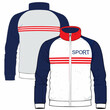 © MAYENUDDIN - Sport Jacket Vector Template with Front and Back Views for Fashion Design