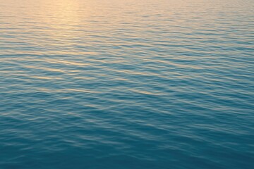 Wall Mural - evening reflections on the blue lake surface