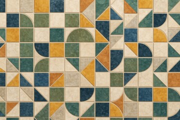 Wall Mural - abstract ceramic mosaic design for kitchen decor