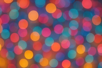 Wall Mural - Festive Bokeh Background with Colorful Light Circles for Holiday Celebrations 2025